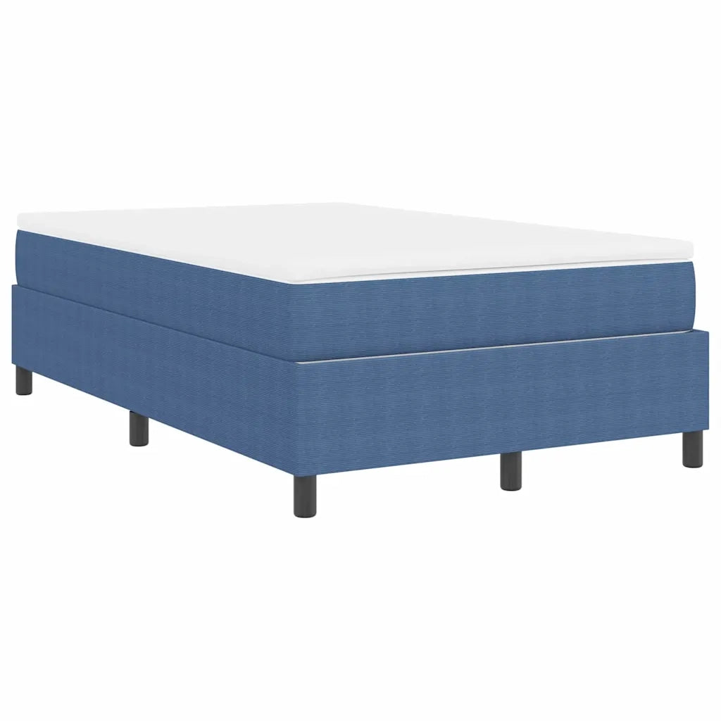 Letto a molle Blu e Bianco 120 x 200 cm Tessuto in Cords 3337460