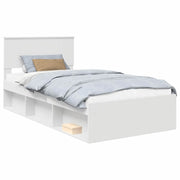 Letto singolo | Letto per adulti | Struttura del letto Bianco 100 x 200 cm Pino massello