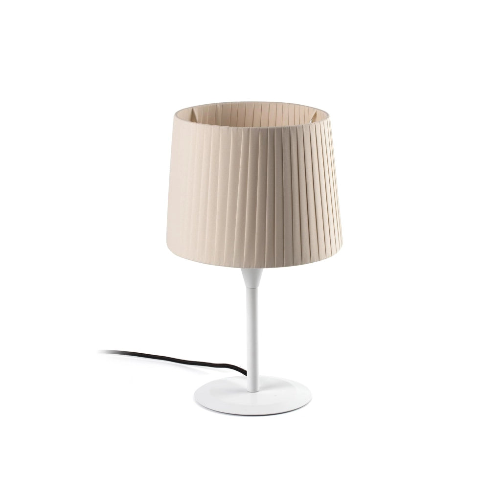 Faro Barcelona 64316-35 - SAMBA S Mini lampada da tavolo bianca/bordata beige