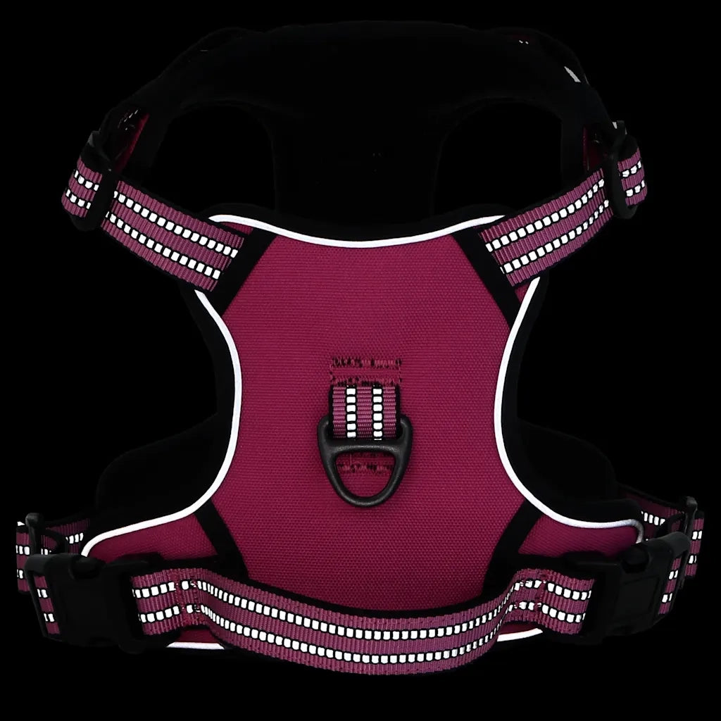 Pettorina per Cani con Strisce Riflettenti Regolabile Rosa XL