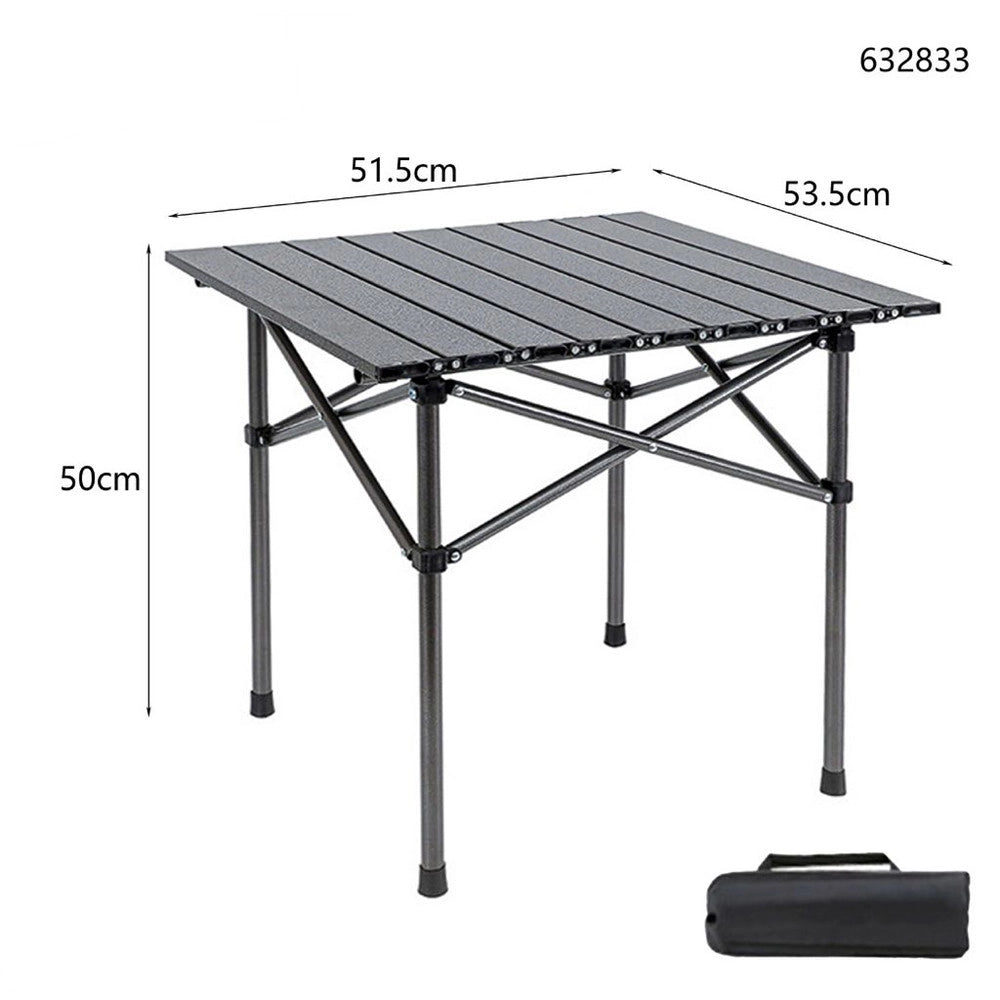 Trade Shop - Tavolo Pieghevole Da Esterno Portatile Da Campeggio Giardino Balcone Pic Nic Nero 632833 -