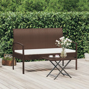 Panca da Giardino con Cuscino Marrone 105 cm in Polyrattancod mxl 129806