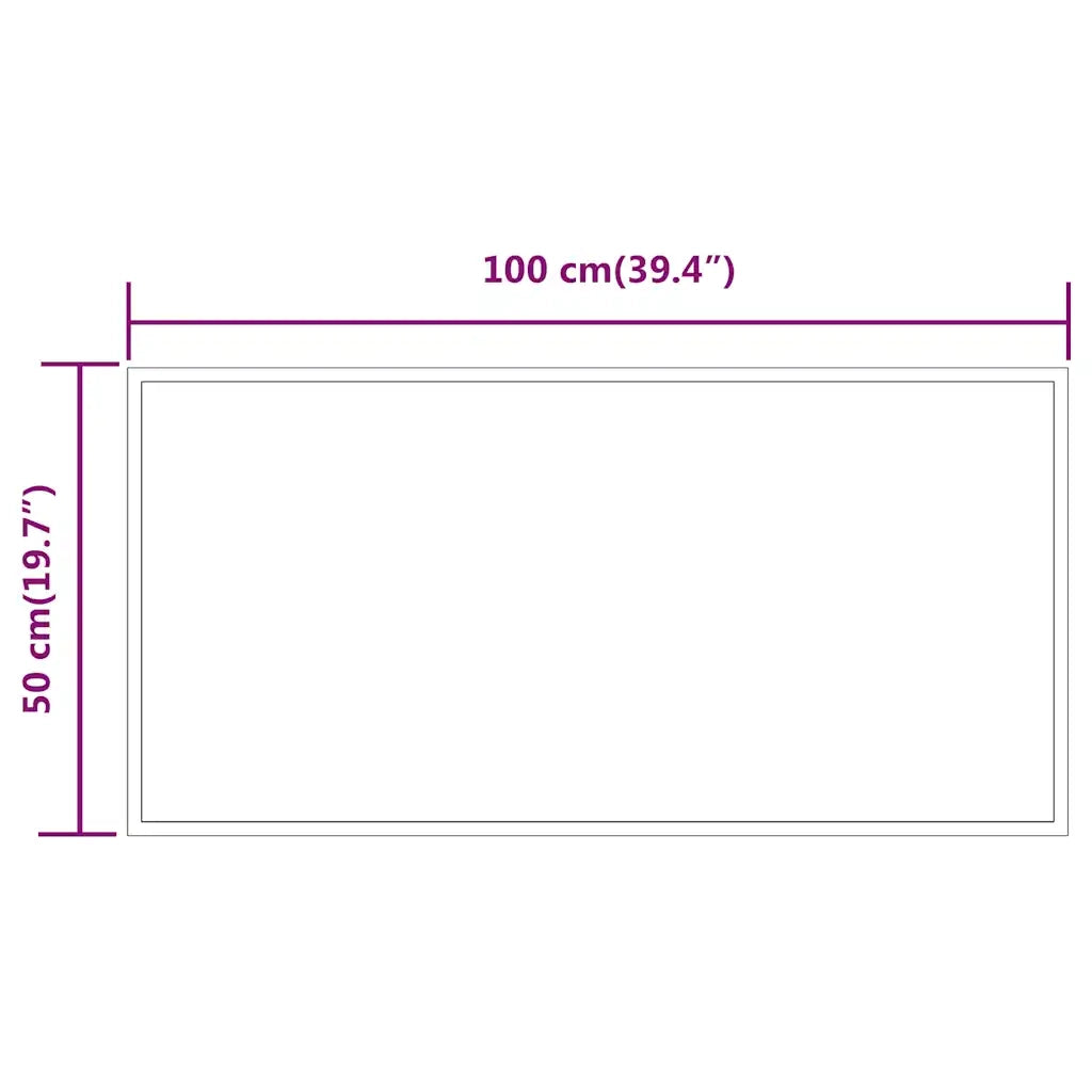 Specchio da Bagno con Luci LED 100x50 cm 151773