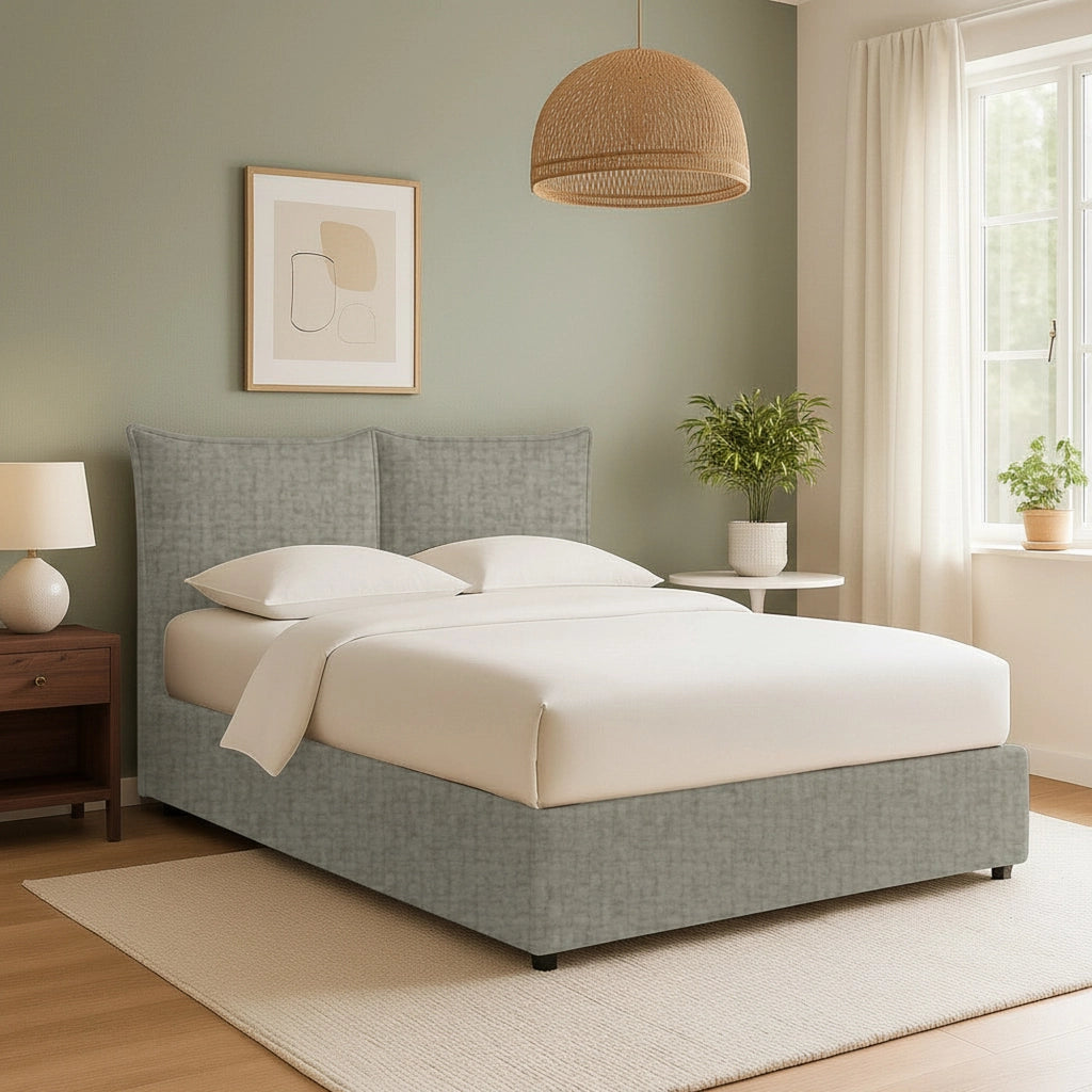 Newquay, Letto Singolo Sfoderabile Made in Italy, Grigio