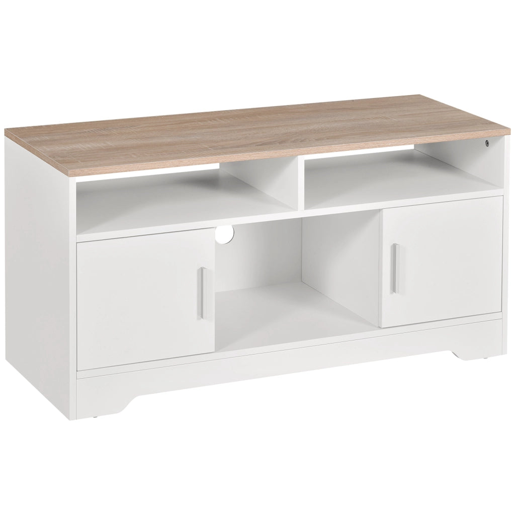 Mobile TV con scaffalatura ¨C zephmum ¨C Bianco 105x40x52 cm