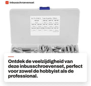 Set di viti in acciaio inox 304 - 135 pezzi - 14 misure - Corrosione resistente - Per il fai da te - Incluso contenitore di conservazione - Viti