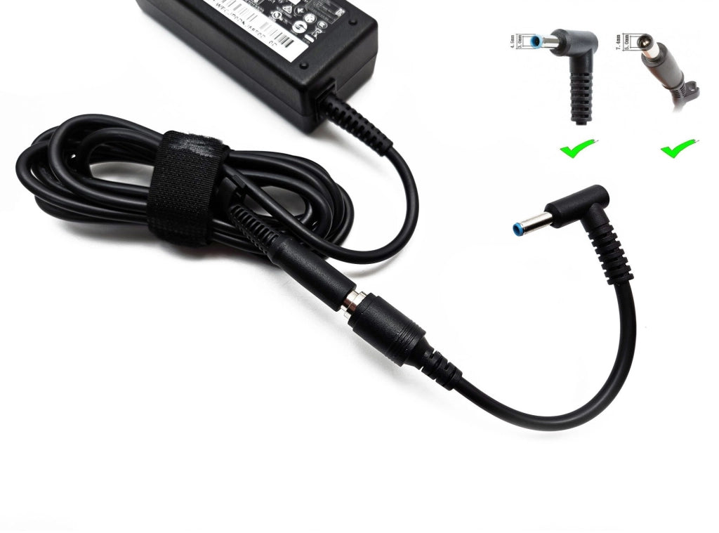 Alimentatore Originale HP per Notebook Laptop Tiny 65W 19,5 V 3,33A con cavo di alimentazione Italiano + Adattatore da 7,4x5mm a 4,5x3mm - EX DEMO
