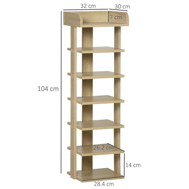 MOBILE SCARPIERA PER INGRESSO IN LEGNO, CON RIPIANO PORTA OGGETTI ROVERE