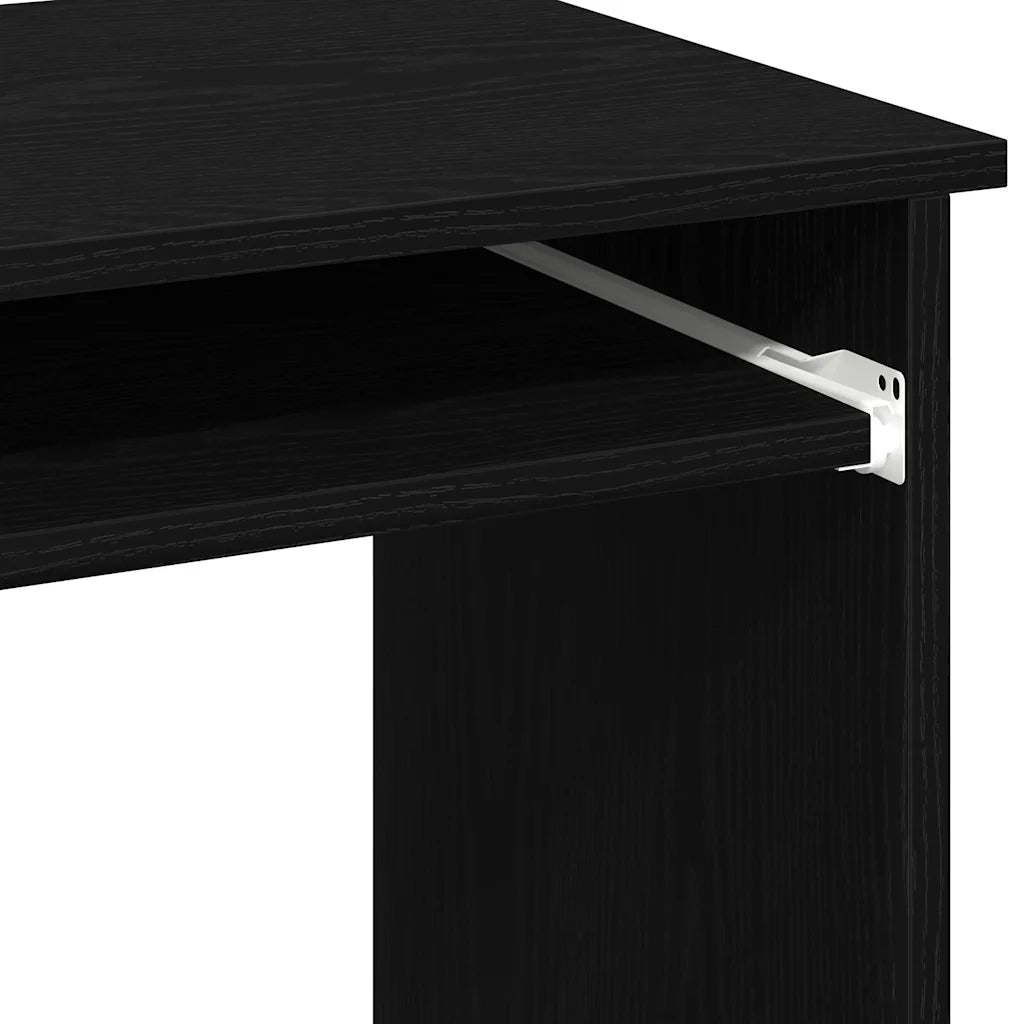 Scrivania con Mensole Nera 84x40x78 cm in Legno Multistrato 860446