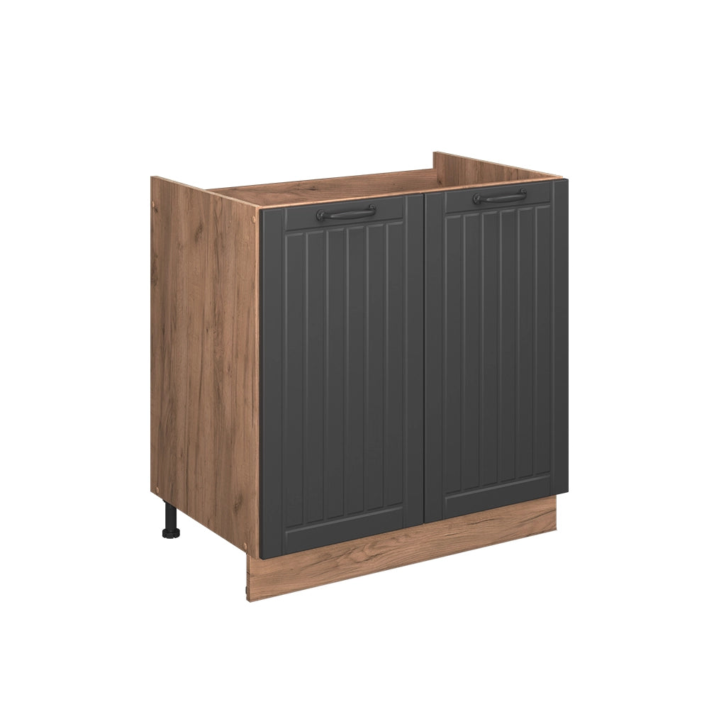 Vicco Mobile lavello cucina Grigio scuro 80 cm senza piano di lavoro