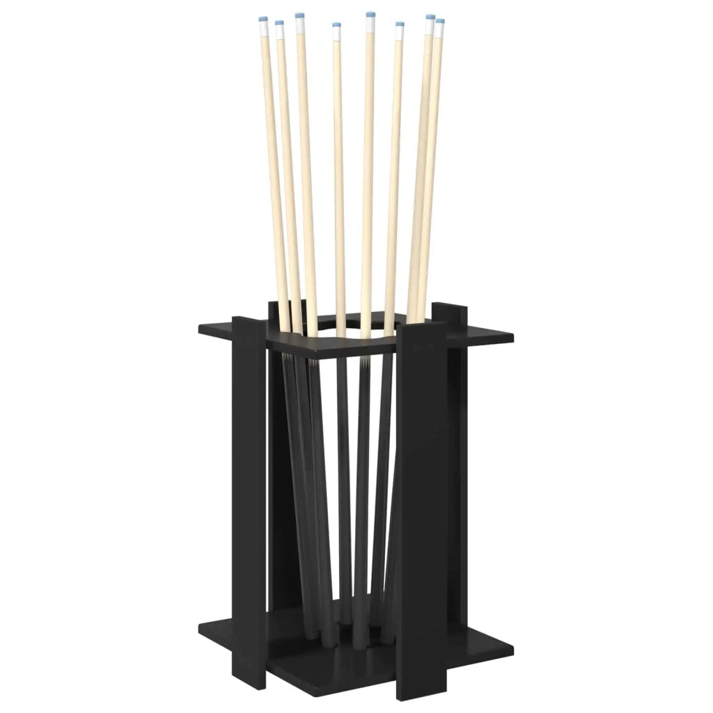 Supporto per stecche da biliardo Legno ingegnerizzato Nero 8006783