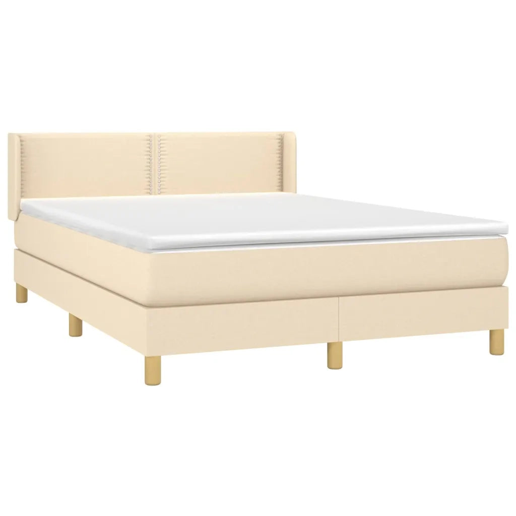 Giroletto a Molle con Materasso Crema 140x200 cm in Tessuto 3130198