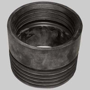 PROLUNGA GOMMA NERA WC DIRITTA  Concentrica     MADE IN ITALY