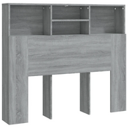 Testiera con Scomparti-Testata del letto Grigio Sonoma 120x19x103,5 cm