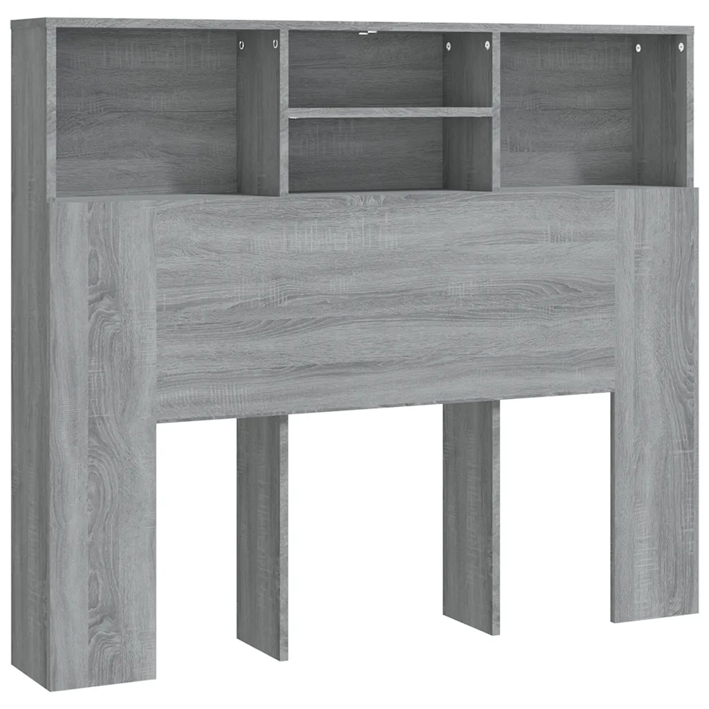 Testiera con Scomparti-Testata del letto Grigio Sonoma 120x19x103,5 cm