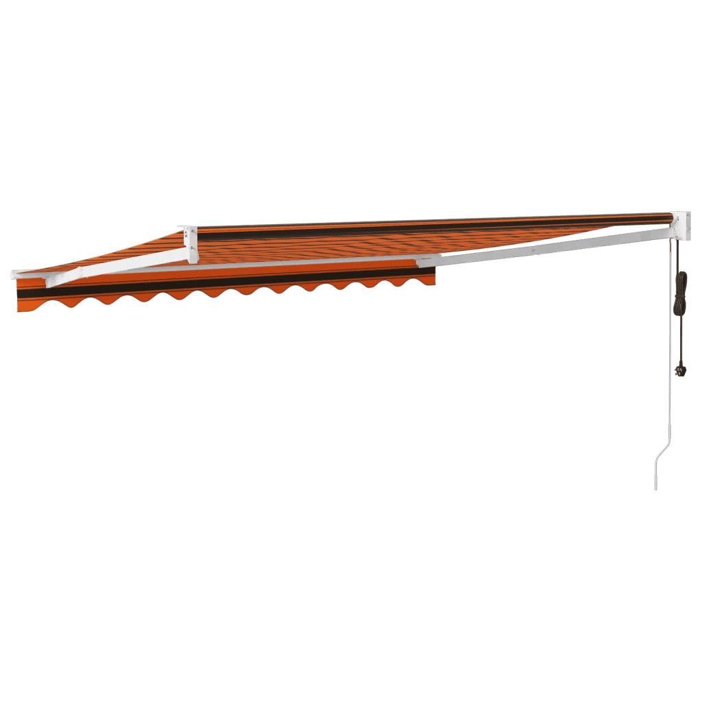 Tenda Sole | Tenda parasole Automatica Retrattile Arancione e Marrone 3,5x2,5 m