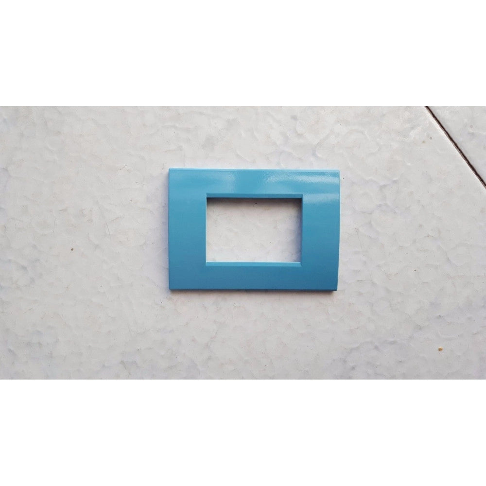 Trade Shop - Placca Placche Placchete Compatibili Living Light In Abs 3 4 7 Posti Colorate - Turchese -4 Fori     -
