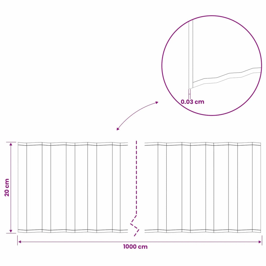 Bordura per Prato 10 m x 20 cm Acciaio zincato Argento 42030200