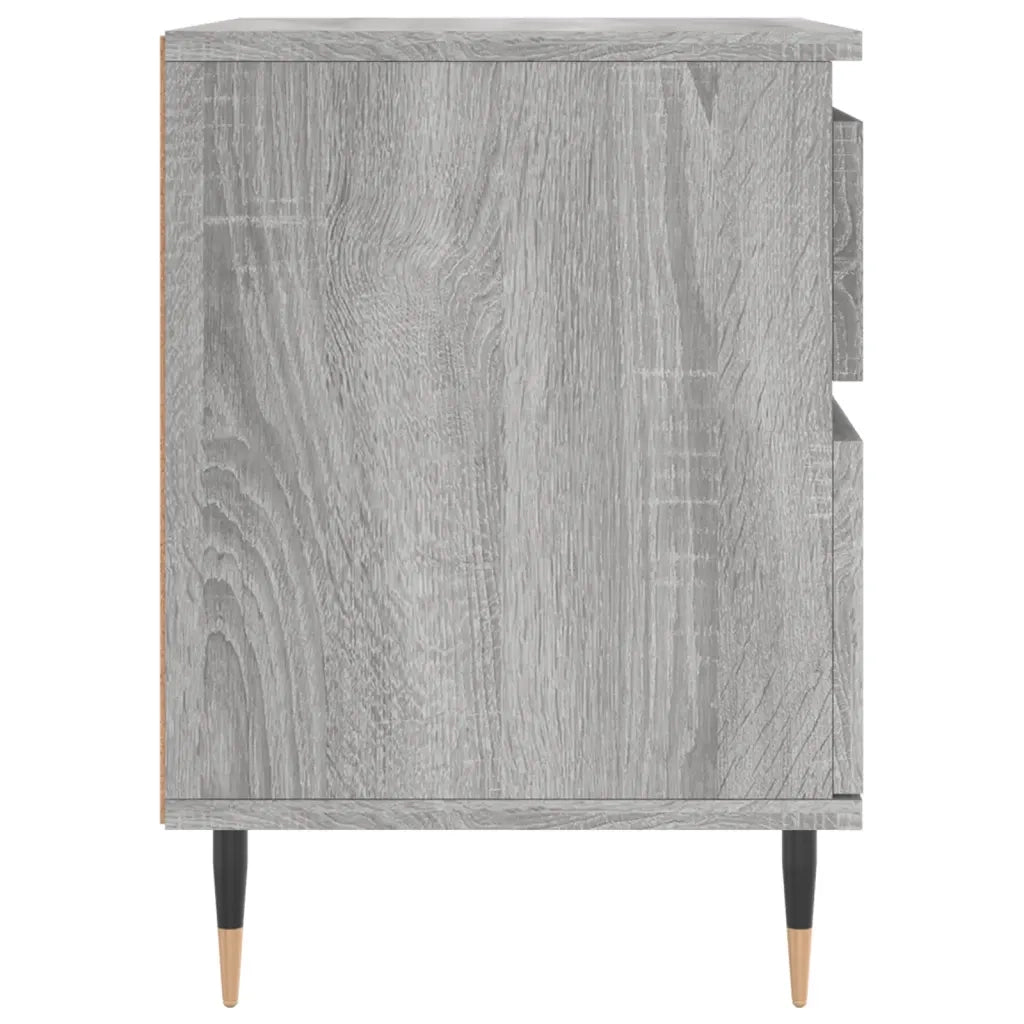 Comodino Grigio Sonoma 40x35x50 cm in Legno Multistrato 830664