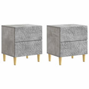 Comodino 2 pcs Grigio Cemento 43 x 34,5 x 48 cm 894992
