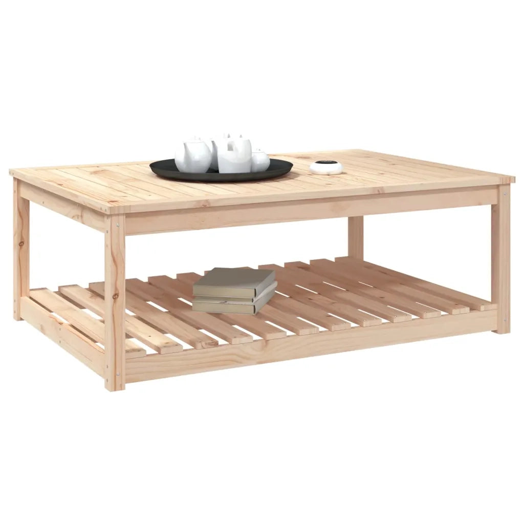 Tavolo da Giardino 121x82,5x45 cm in Legno Massello di Pino 824148