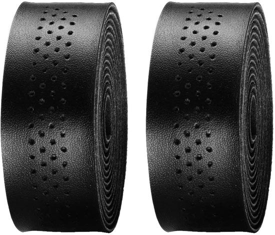 Manubrio da bicicletta Antislip con finitura in pelle PU - nastro di guida - piastrine di guida - 3 x 215 cm - presa sicura - manubrio da bicicletta