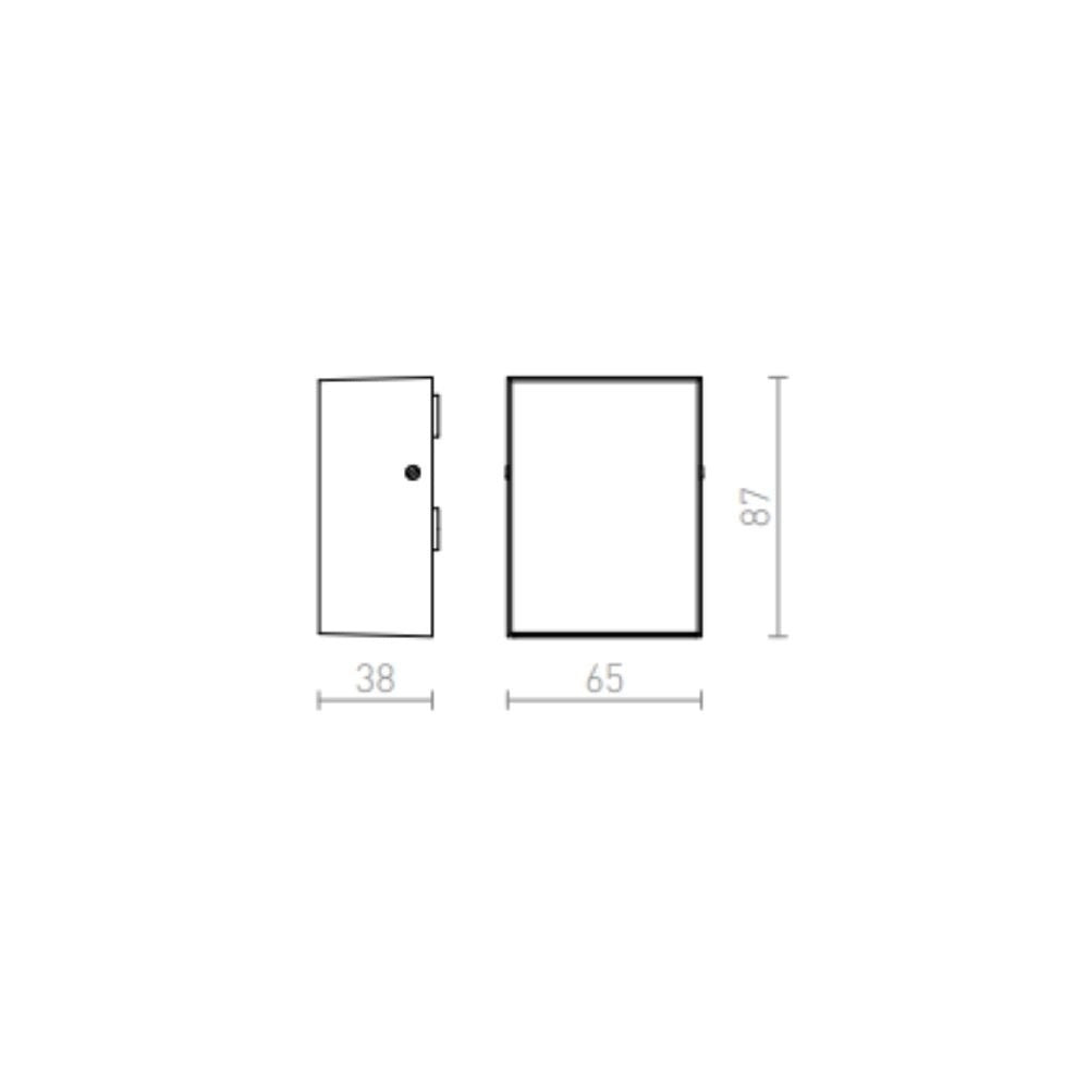 Lampada applique PEKKO da parete bianco 230V LED 3W 67° IP54 3000K