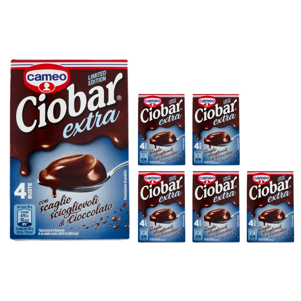 Cameo ciobar extra con scaglie di cioccolato 6 confezioni con 4 buste da 25 grammi