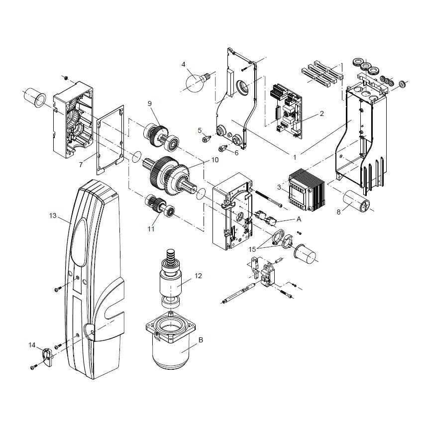 CONTENITORE CENTRALE BENINCA' 9686103 RICAMBIO ORIGINALE AUTOMAZIONE AUTOMATISMI