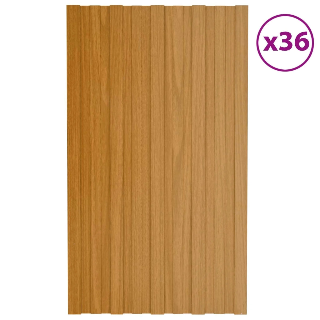 Pannello per tetto 36 pcs Naturale 80 x 45 cm Acciaio zincato