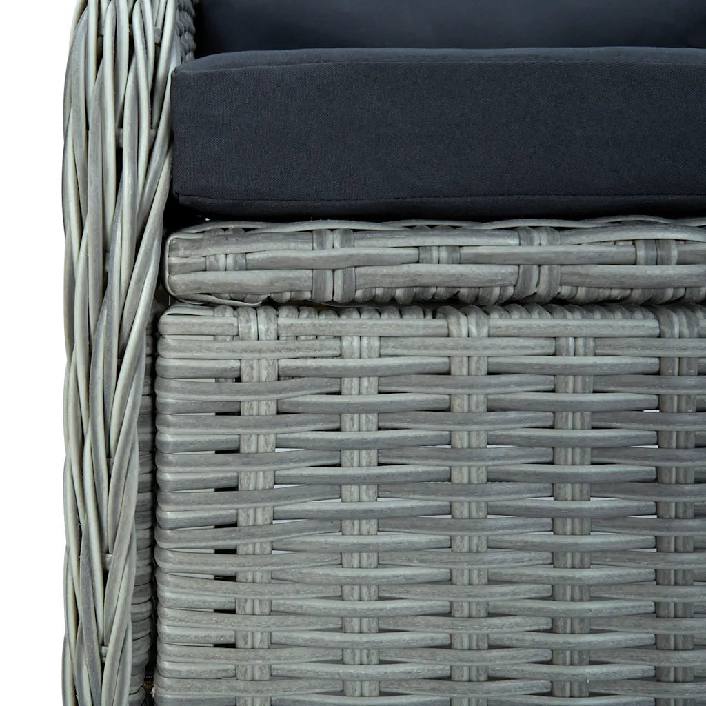 Set da Pranzo da Giardino 9 pz Grigio Chiaro 3067936