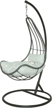 Sedia a sospensione Cocoon con struttura, cuscino di seduta e cuscino di schiena - sedia a sospensione per giardino - sedia a dondolo Cocoon