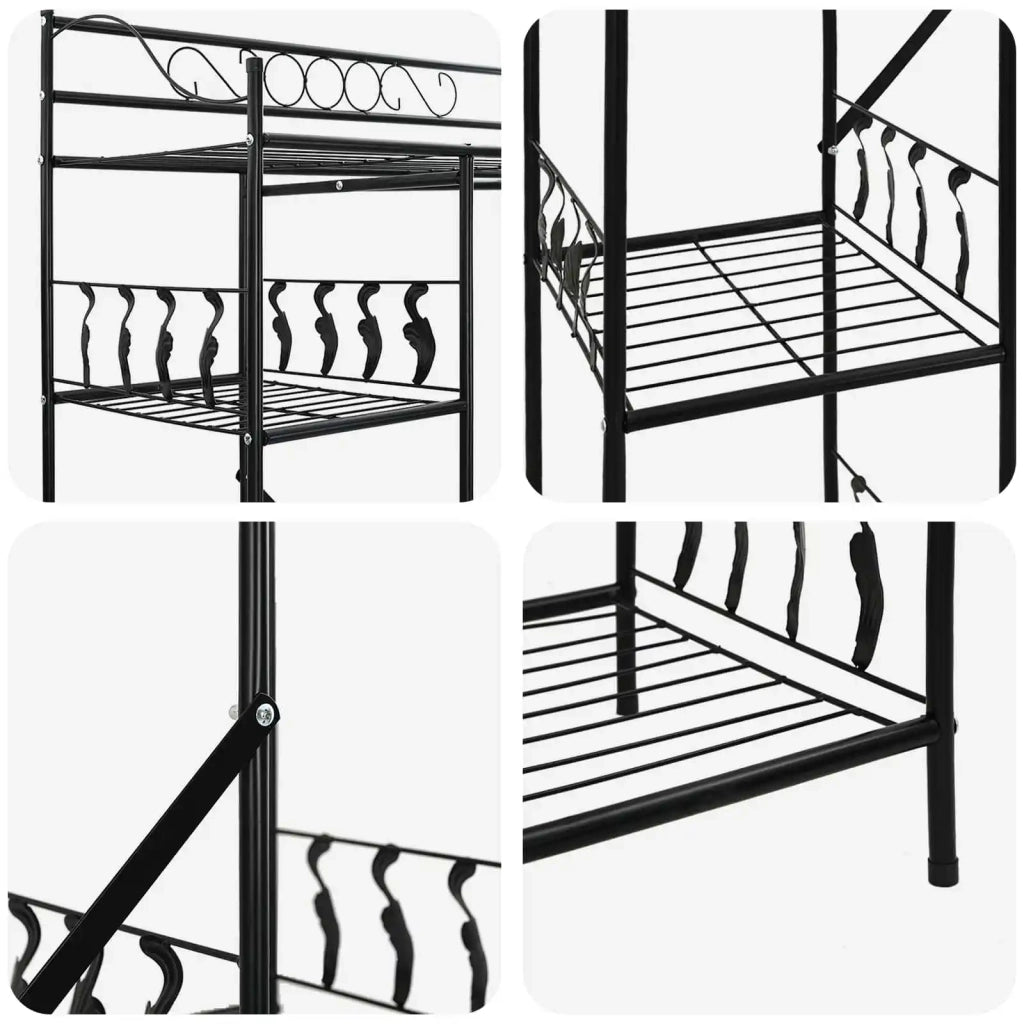 Armadio Aperto con lo scaffale Nero 101 x 43 x 188 cm Acciaio CFW9781852