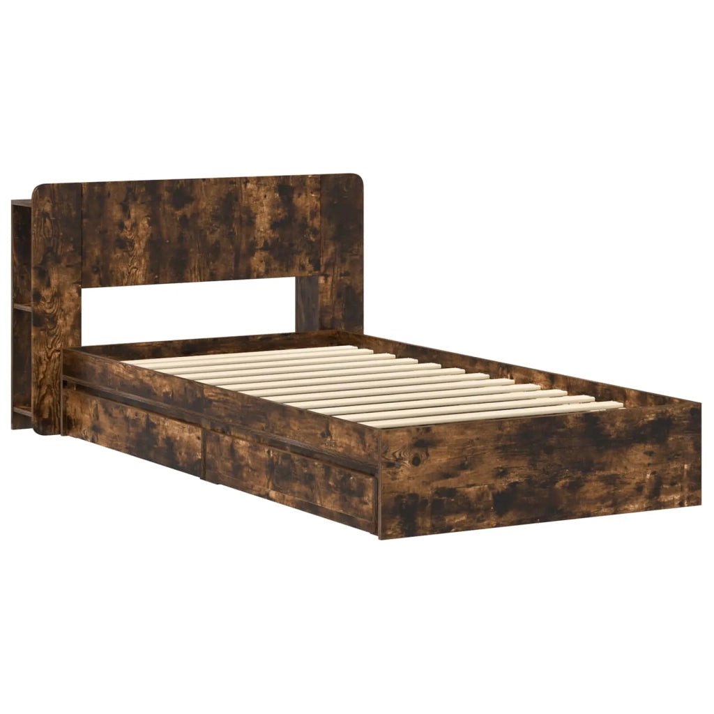 Telaio del letto con storage Rovere Fumo 90 x 200 cm 3433554