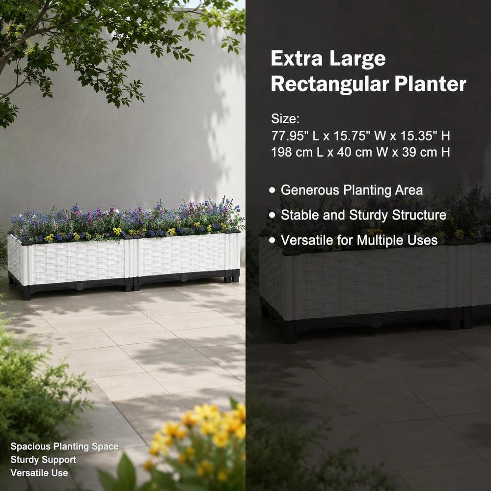 Raised Bed 120x40x23 Cm Polypropylene