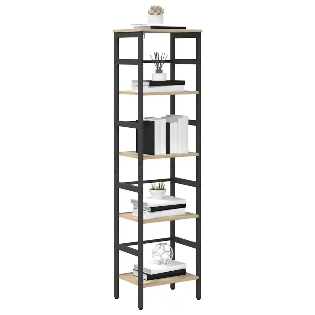 Libreria-Scaffale per Libri-Mobile di Stoccaggio Rovere Sonoma 40 x 29,5 x 149 cm Legno multistrato