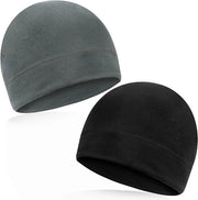 Cappuccio di panno per bicicletta, cappuccio sotto elmetto, cappuccio leggero per bicicletta, cappuccio sotto elmetto, cappuccio sottile per uomo e donna, colore grigio scuro + nero - 2 pezzi