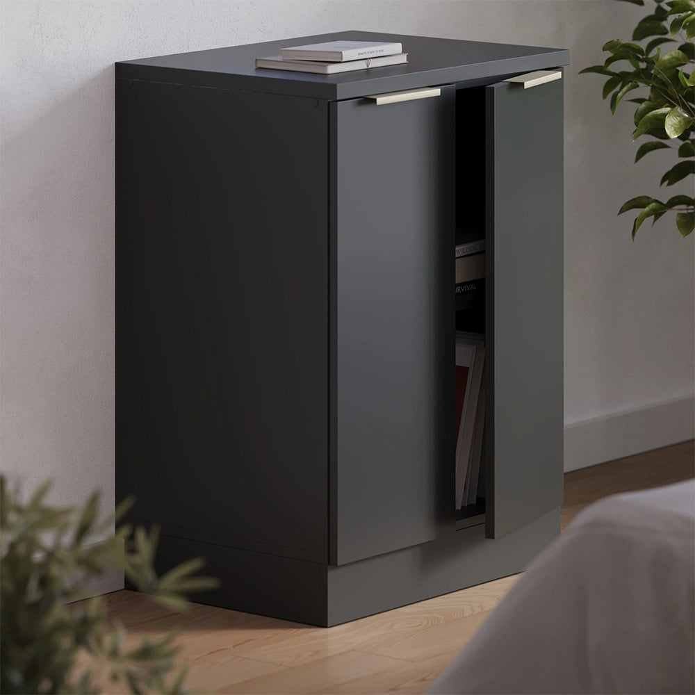 Mobile per mansarda Rion Antracite-oro/Antracite 60 x 83.8 cm senza inclinazione con 2 ante Vicco