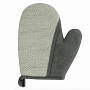Trade Shop - Guanto Doccia Bagno Esfoliante Per Cura Pulizia Di Pelle Corpo 21cm Grigio 79665 -