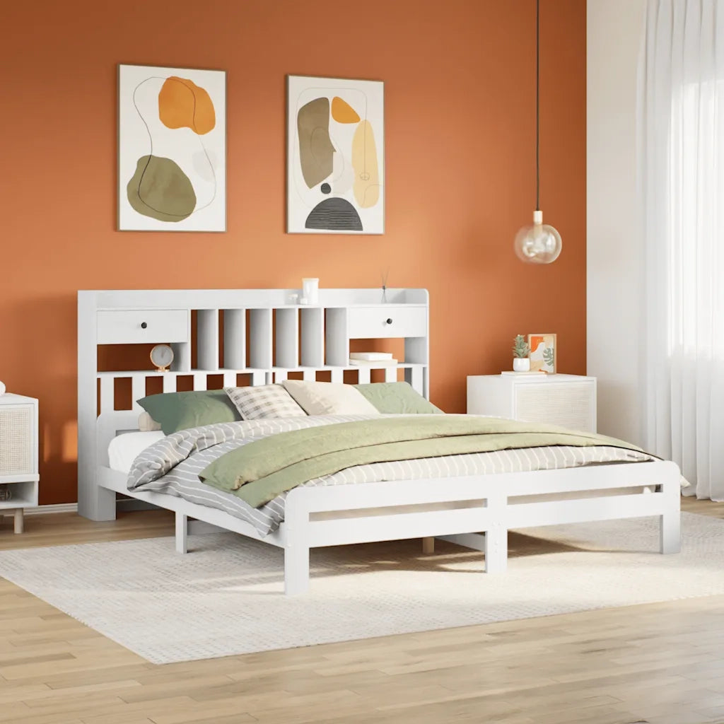 Giroletto con Libreria senza Materasso 180x200 cm in Legno Pino 3308874