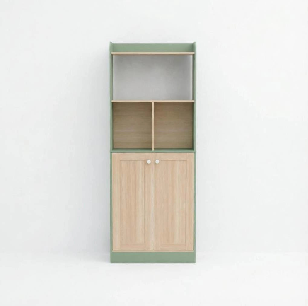Libreria da soggiorno 60x30x161,2 cm verde e legno