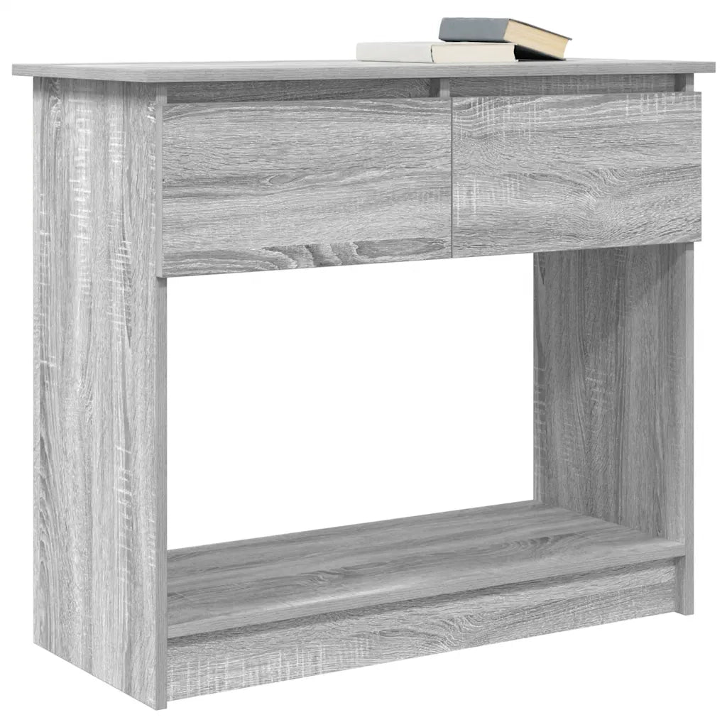 Tavolo Consolle con Cassetti Grigio Sonoma 85,5x38,5x74,5 cm 861396