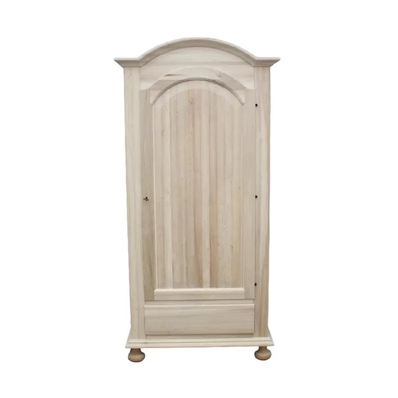 armadio classico 1 porta 1 cassetto legno grezzo 96x56x196 (1703) - Mobili 2G