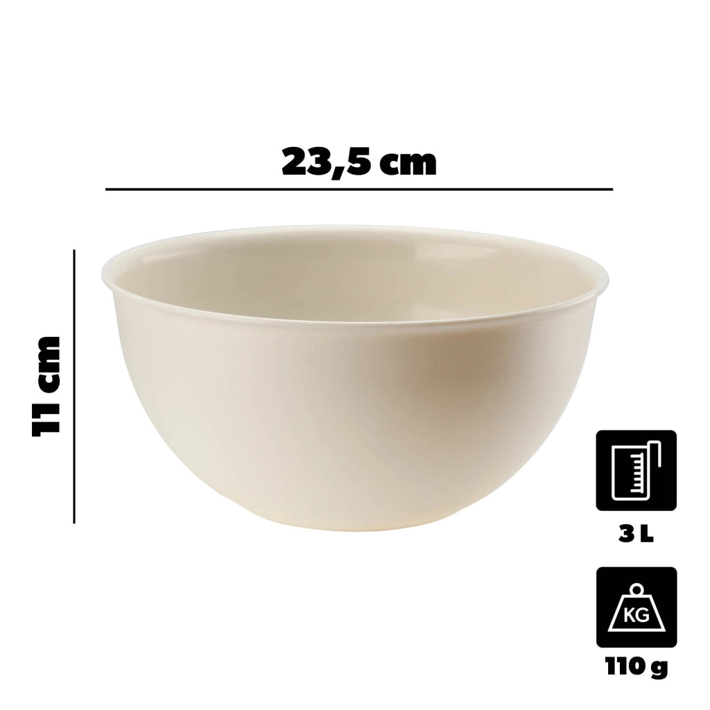 Ciotola da cucina in plastica KADAX, grande, universale, 3 litri, per macedonia di frutta, 23 cm