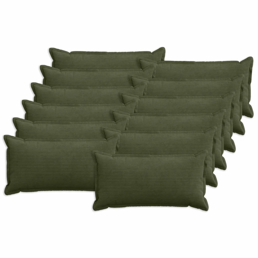 Federa 12 pz HOUTEN Verde 40 x 80 cm corduroy 918198