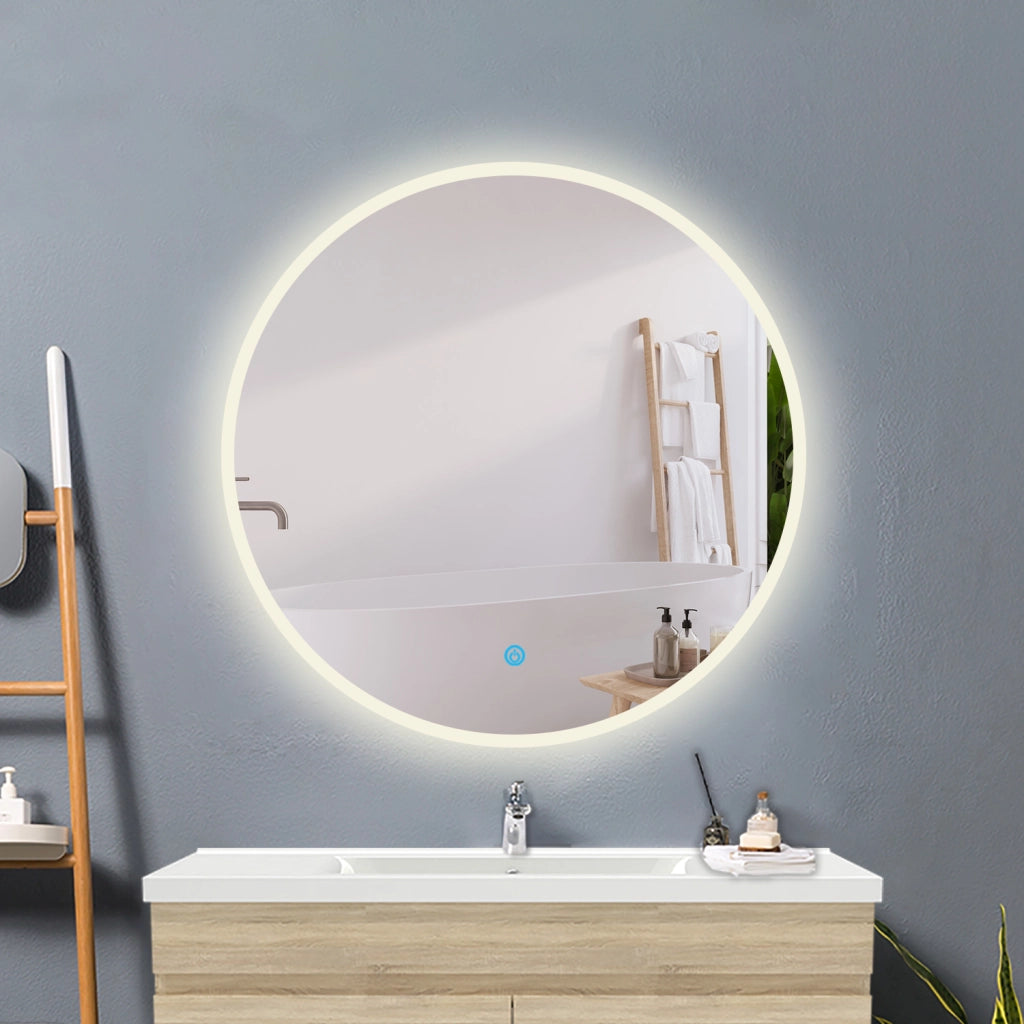 AICA Specchio da bagno Rotondo. 120x120 cm. Antiappannamento Dimmerabile in 3 temperature di colore