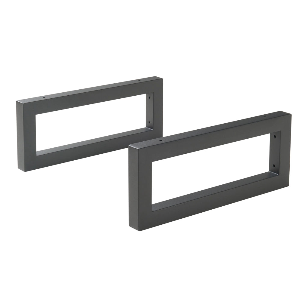 Set Hawangen di 2 Supporti per Mobili 'Fai da Te' Montaggio a Parete in Acciaio (LuxA) 45 x 20 cm - Nero [en.casa]