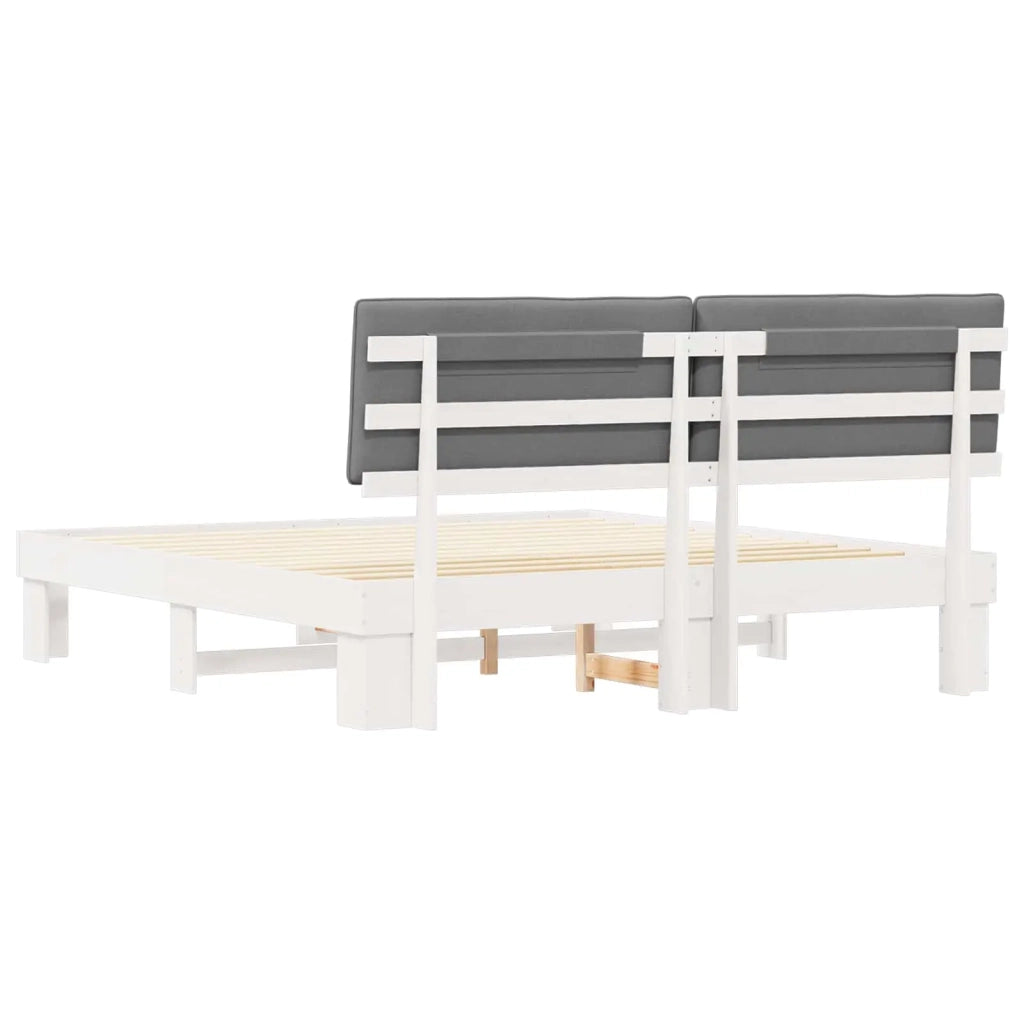 Letto con Testiera Rivestita Grigio chiaro 180 x 200 cm 3398103