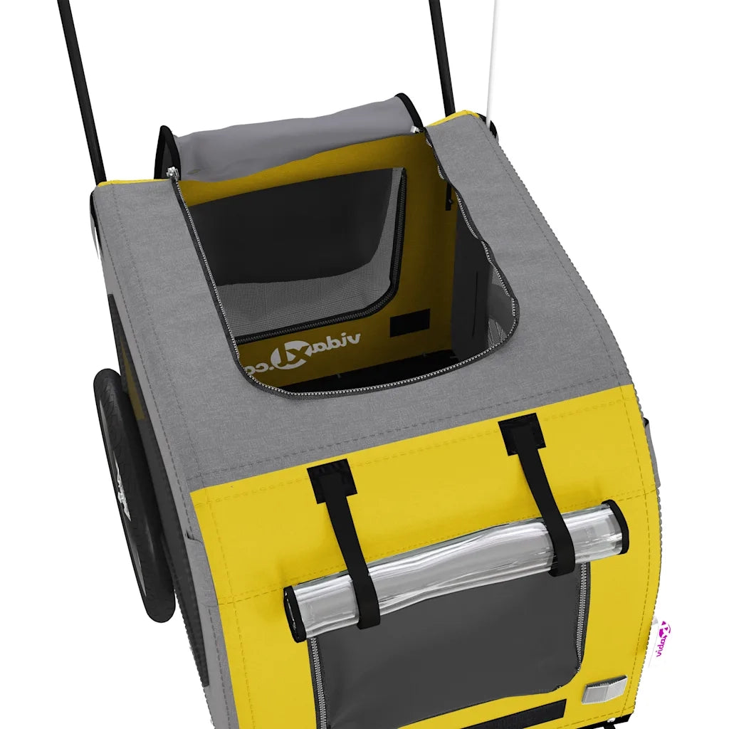 Rimorchio da Bici per Animali Giallo e Grigio Oxford e Ferro CFW8844475