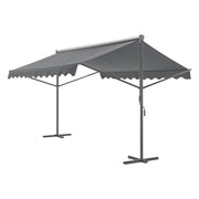 Tenda da sole Autoportante 'Selenizza' (Lu x La x A) 600 x 300 x 260 cm Inclinazione Tenda Regolabile - Grigio Scuro [pro.tec]